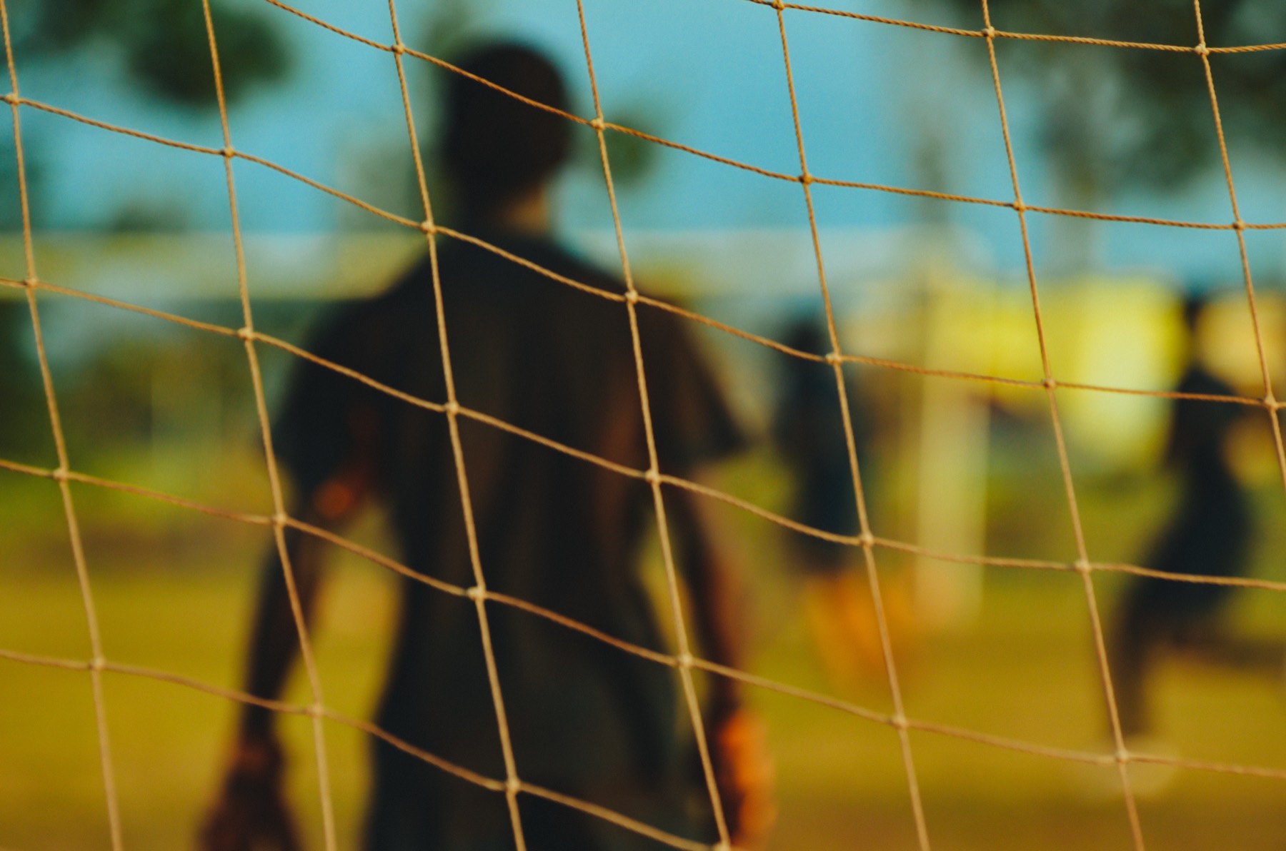 View through the goal net